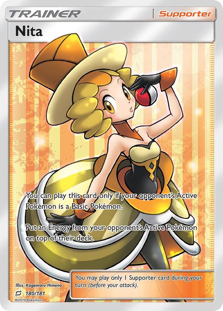 2019 Pokemon SM - Team Up 180/181 Nita (Full Art) Ultra Rare