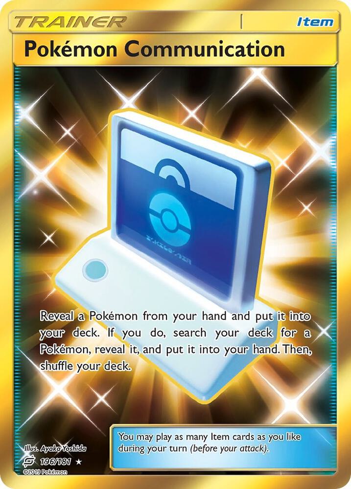 2019 Pokemon SM - Team Up 196/181 Pokemon Communication (Secret) Secret Rare