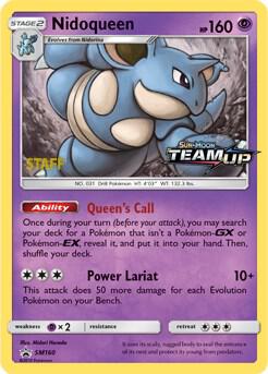 2016 Pokemon SM Promos SM160 Nidoqueen - SM160 (Prerelease) [Staff] Promo