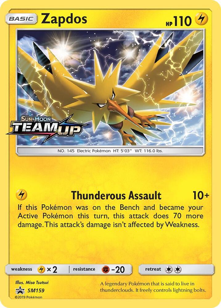 2016 Pokemon SM Promos SM159 Zapdos - SM159 (Prerelease) Promo
