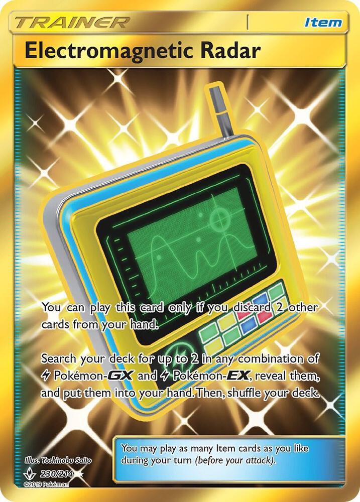 2019 Pokemon SM - Unbroken Bonds 230/214 Electromagnetic Radar Secret Rare