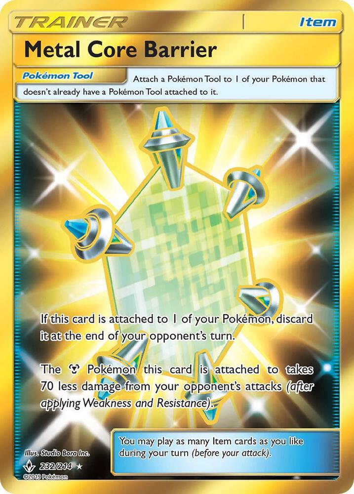 2019 Pokemon SM - Unbroken Bonds 232/214 Metal Core Barrier (Secret) Secret Rare