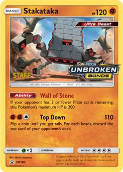 2016 Pokemon SM Promos SM180 Stakataka - SM180 (Prerelease) [Staff] Promo