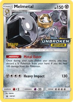 2016 Pokemon SM Promos SM181 Melmetal - SM181 (Prerelease) [Staff] Promo