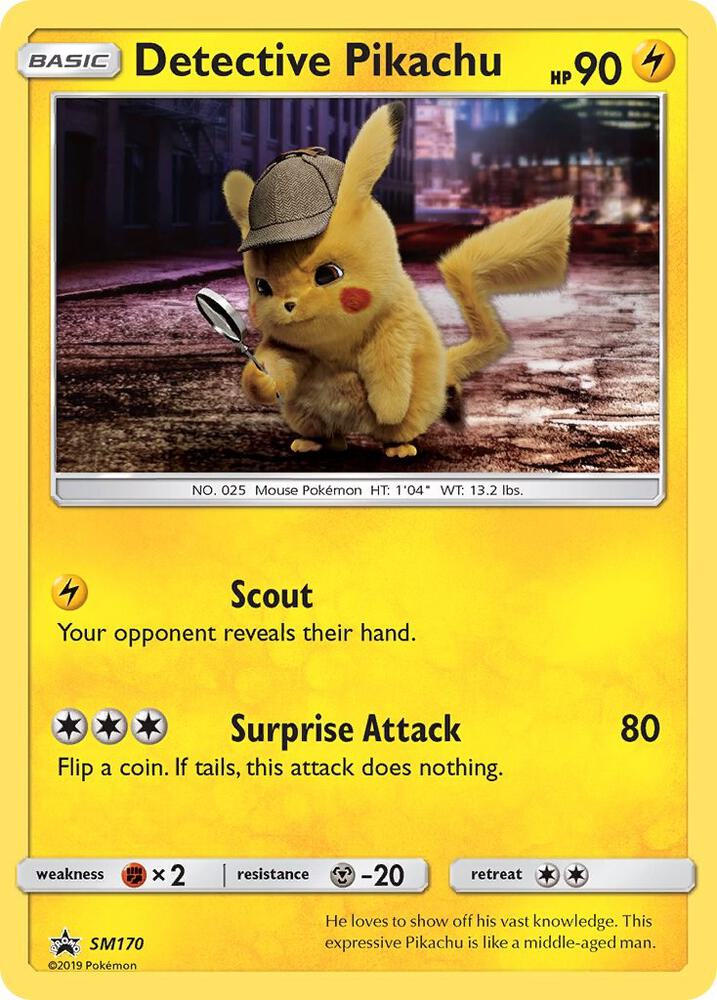 2016 Pokemon SM Promos SM170 Detective Pikachu - SM170 Promo