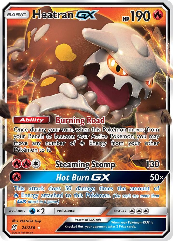 2019 Pokemon SM - Unified Minds 25/236 Heatran GX Ultra Rare