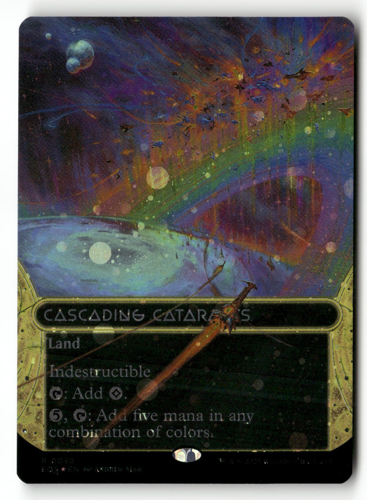 MTG Stellar Sights 95 Cascading Cataracts 0095 Borderless Galaxy Foil R NM