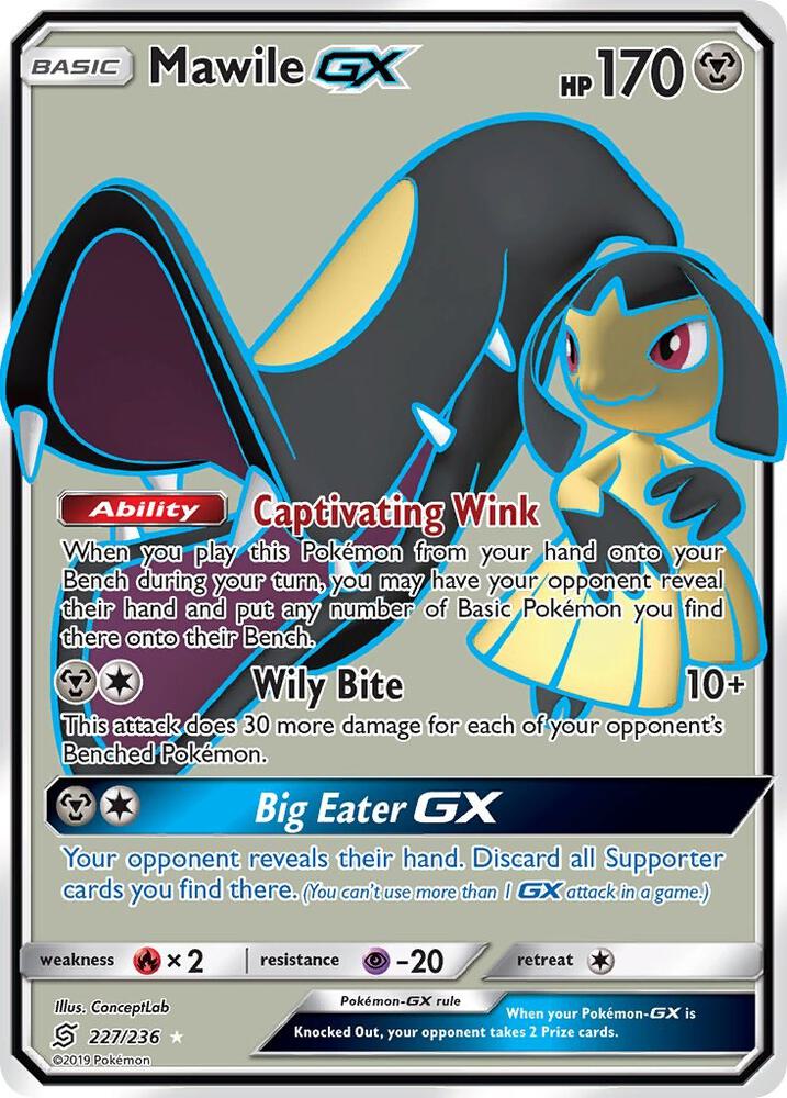 2019 Pokemon SM - Unified Minds 227/236 Mawile GX (Full Art) Ultra Rare