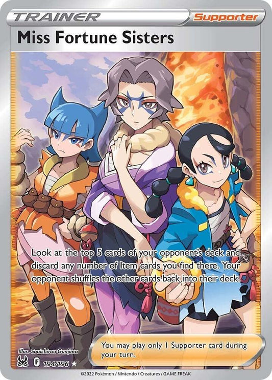 Miss Fortune Sisters 194/196 (SWSH11: Lost Origin)  - Holofoil