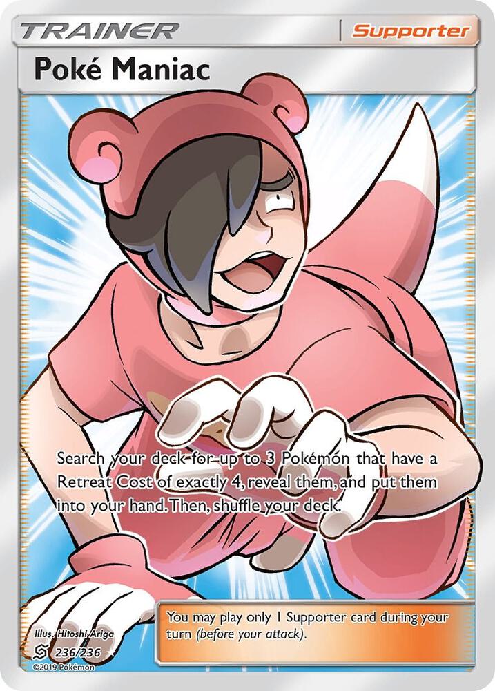 2019 Pokemon SM - Unified Minds 236/236 Poke Maniac (Full Art) Ultra Rare