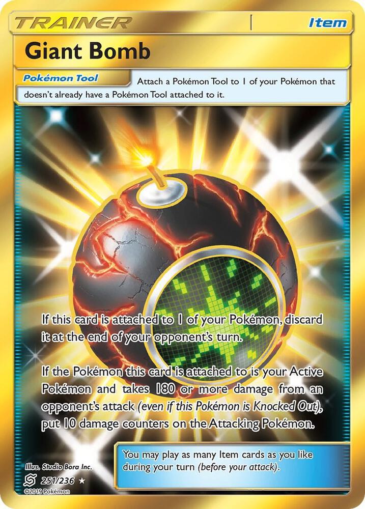 2019 Pokemon SM - Unified Minds 251/236 Giant Bomb (Secret) Secret Rare