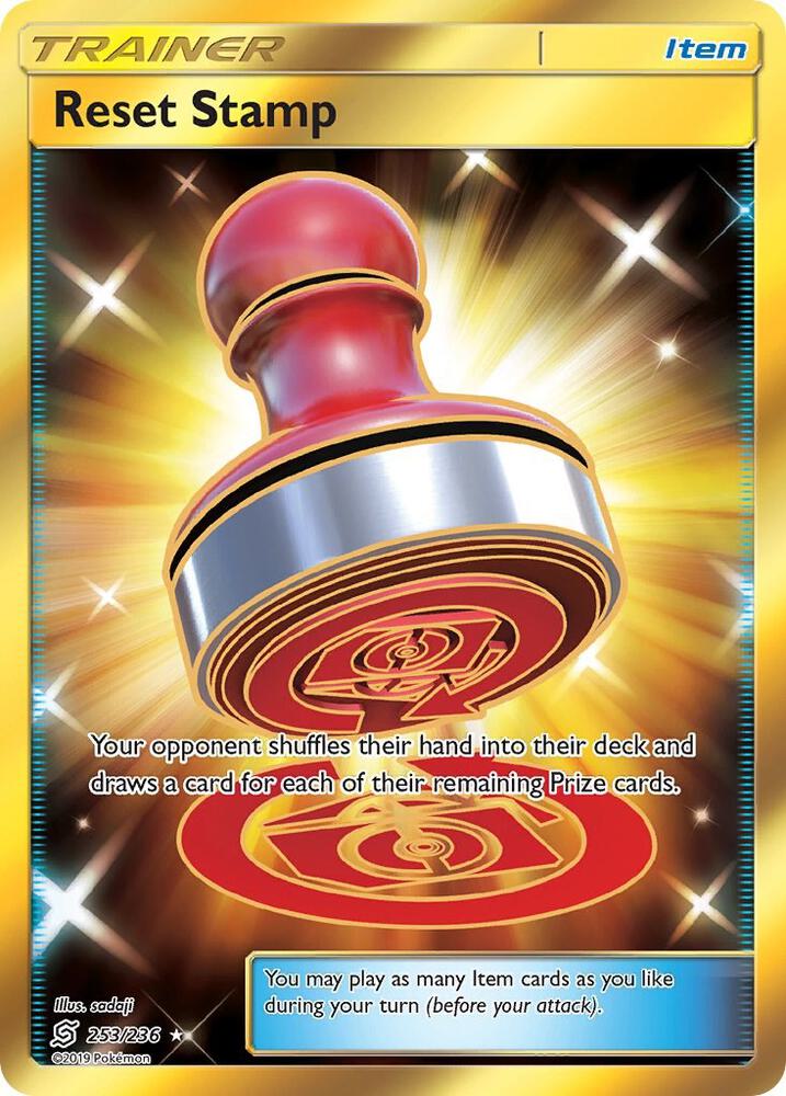 2019 Pokemon SM - Unified Minds 253/236 Reset Stamp (Secret) Secret Rare