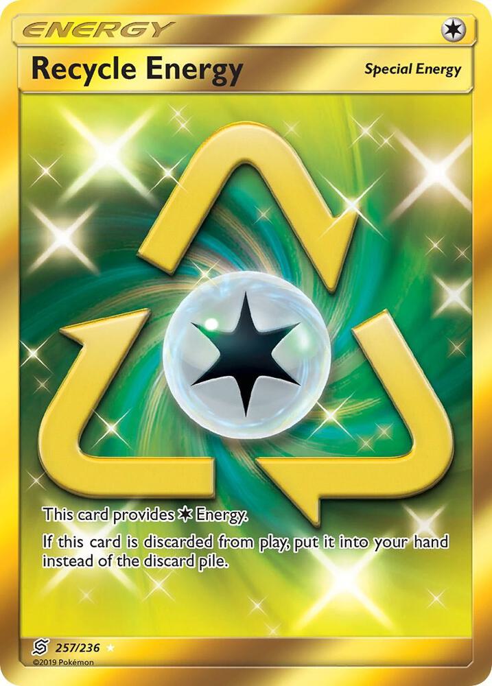 2019 Pokemon SM - Unified Minds 257/236 Recycle Energy (Secret) Secret Rare