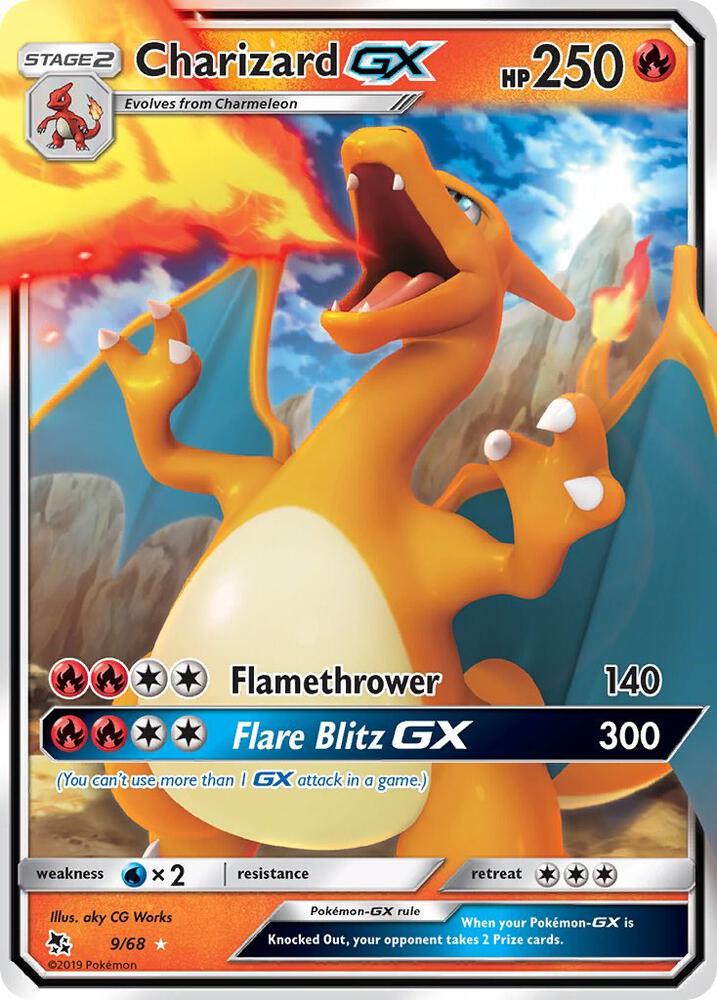 2019 Pokemon Hidden Fates 9/68 Charizard GX Ultra Rare