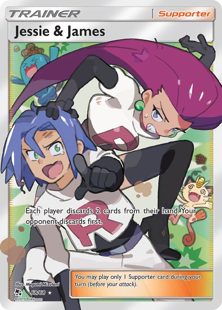 2019 Pokemon Hidden Fates 68/68 Jessie & James (Full Art) Ultra Rare