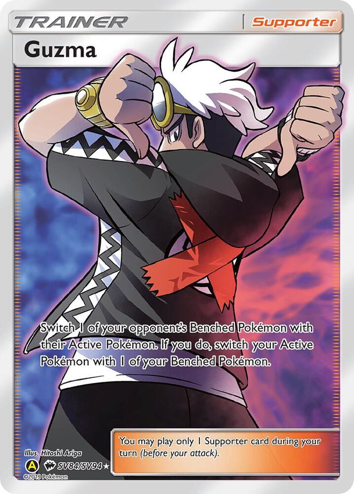 2019 Pokemon Hidden Fates: Shiny Vault SV84/SV94 Guzma Shiny Holo Rare