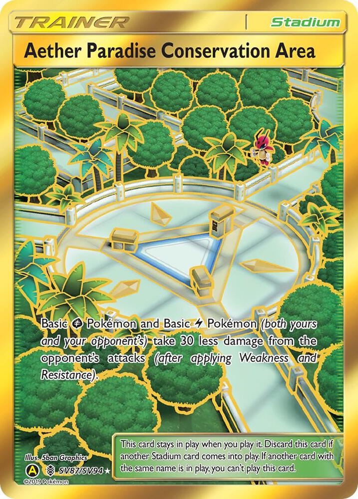 2019 Pokemon Hidden Fates: Shiny Vault SV87 Aether Paradise Conservation Area 