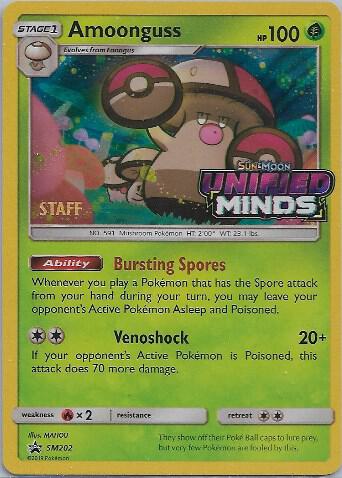 2016 Pokemon SM Promos SM202 Amoonguss - SM202 (Prerelease) [Staff] Promo