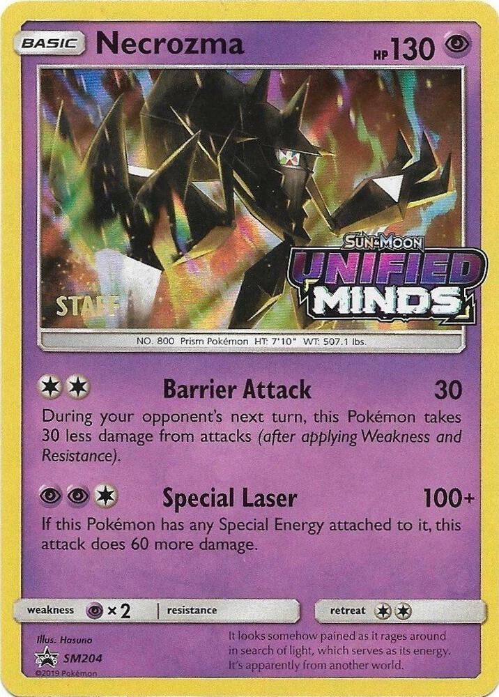 2016 Pokemon SM Promos SM204 Necrozma - SM204 (Prerelease) [Staff] Promo