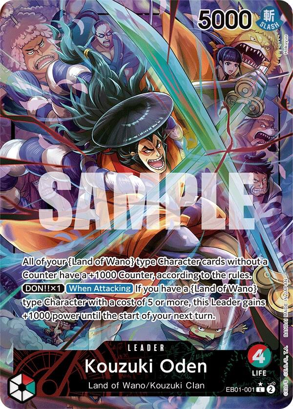 Kouzuki Oden EB01-001 (Extra Booster: Memorial Collection)  - Alternate Art Foil