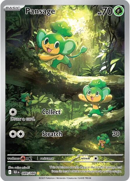 Pansage 089/086 (SV: Black Bolt)  - Holofoil