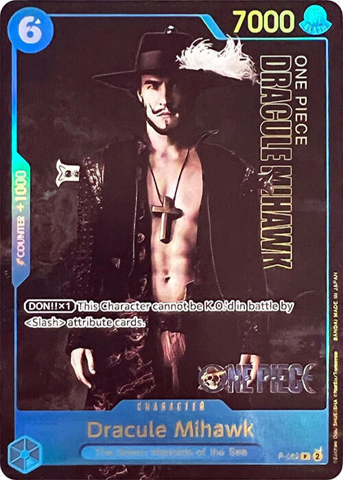 Dracule Mihawk (PCC Live Action) P-052 (One Piece Promotion Cards)  - Foil