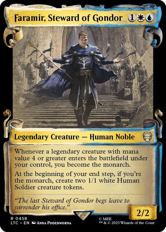 Faramir Steward of Gondor Showcase Scrolls 458 (Commander: The Lord of the Rings: Tales of Middle-earth)  - Showcase Scroll