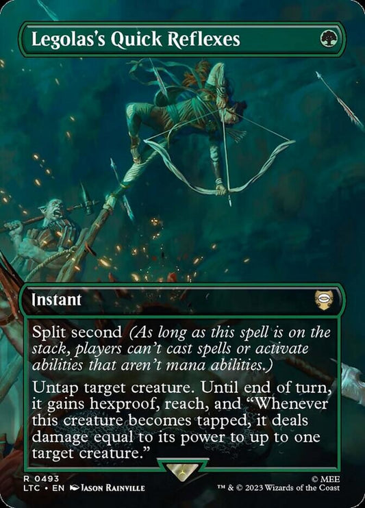 Legolas's Quick Reflexes 493/347 (Commander: The Lord of the Rings: Tales of Middle-earth)  - Borderless Foil
