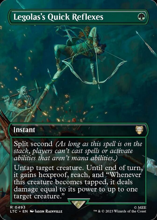 Legolas's Quick Reflexes 493/347 (Commander: The Lord of the Rings: Tales of Middle-earth)  - Borderless Foil