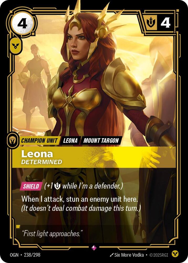 Leona - Determined 238/298 (Origins)  - Foil
