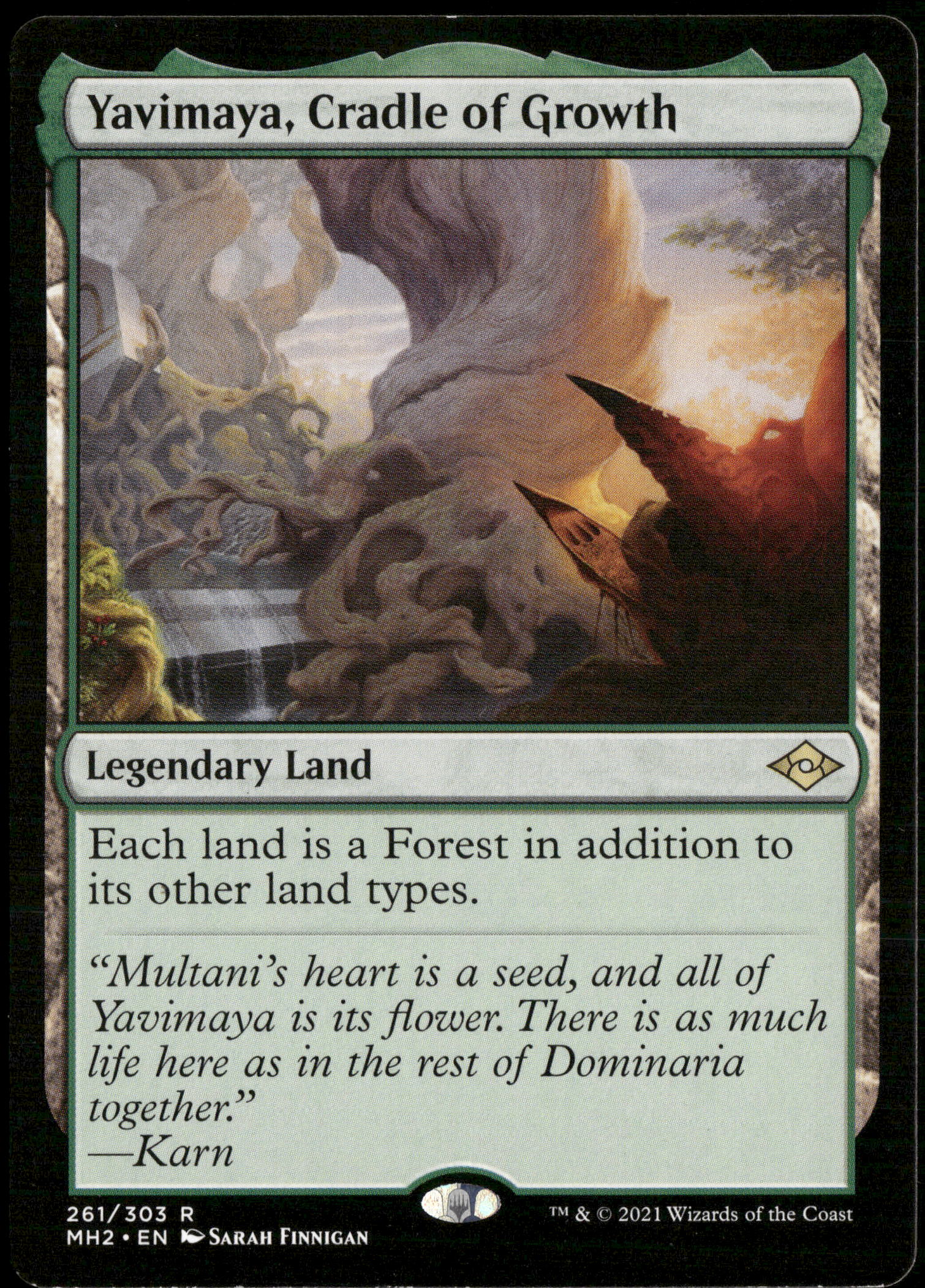 Magic The Gathering Modern Horizons 2 261 Yavimaya, Cradle of Growth R NM