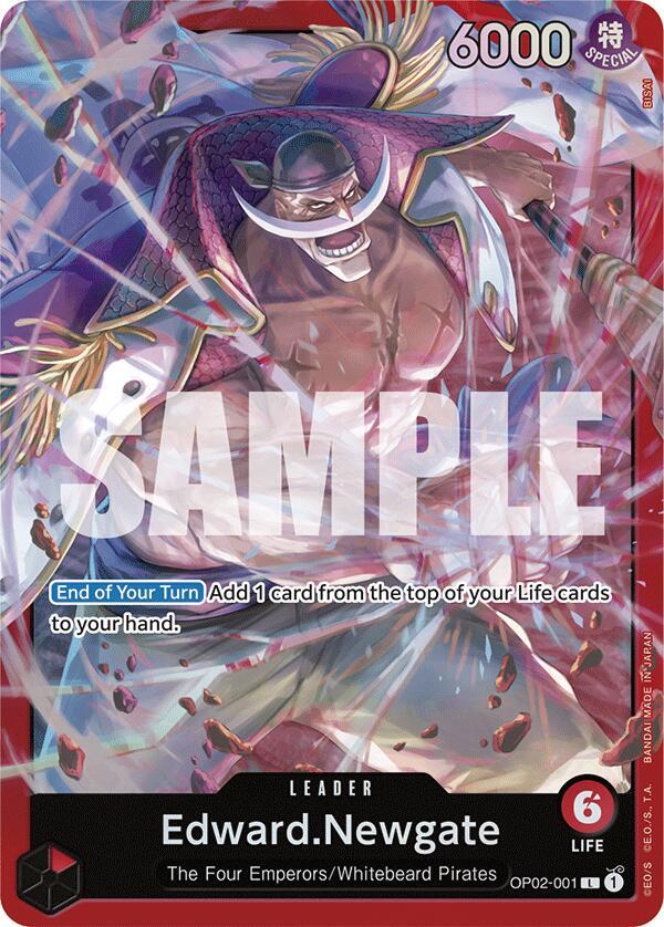Edward.Newgate OP02-001 (Starter Deck 15: RED Edward.Newgate)  - Foil