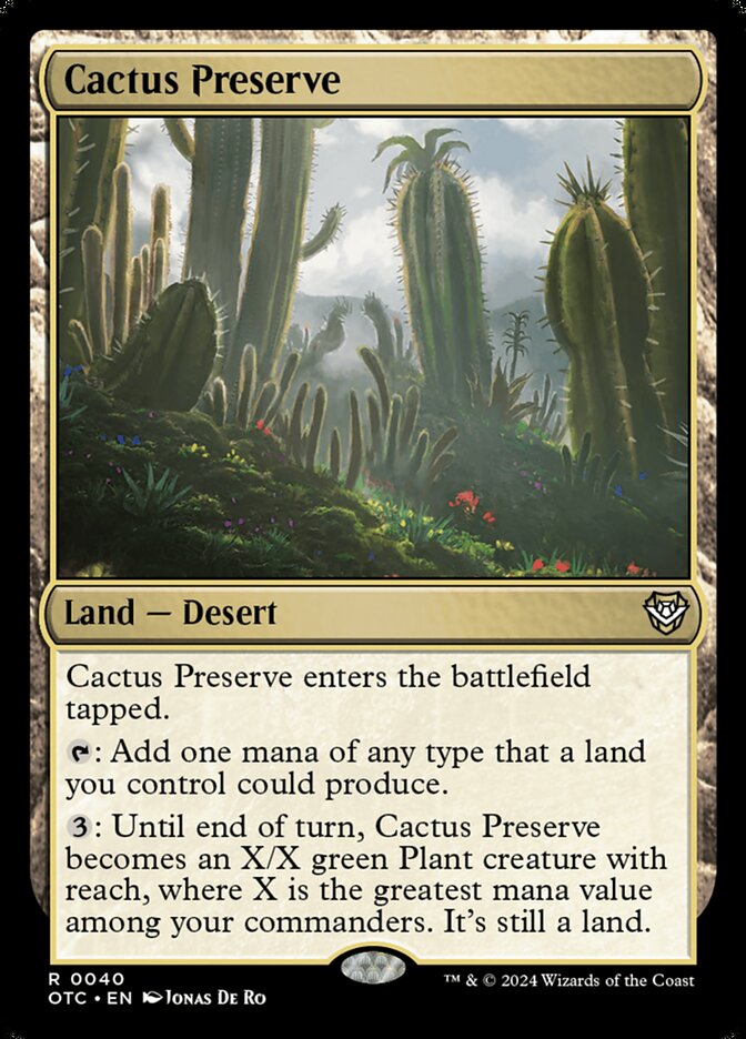 Cactus Preserve 40/342 (Commander: Outlaws of Thunder Junction) 