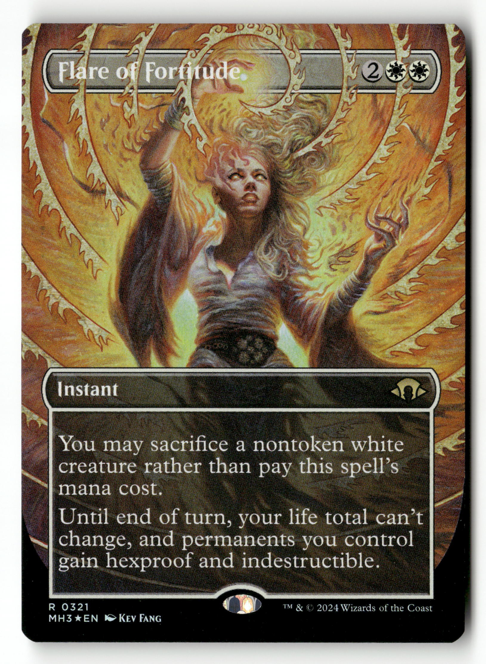 MTG Modern Horizons 3 321 Flare of Fortitude (Borderless) R NM FOIL