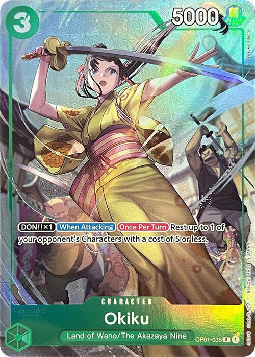 Okiku (PCC Fest 23-24) OP01-035 (One Piece Promotion Cards)  - Full Art Foil