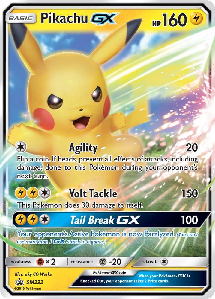 2016 Pokemon SM Promos SM232 Pikachu GX - SM232 Promo