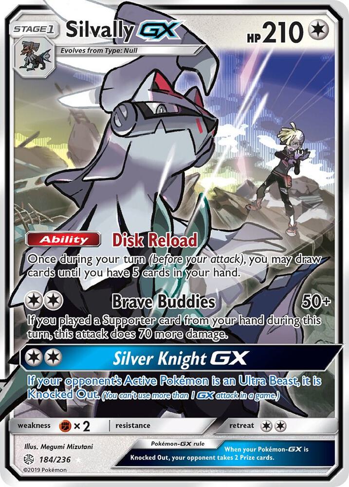 2019 Pokemon SM - Cosmic Eclipse 184/236 Silvally GX Ultra Rare