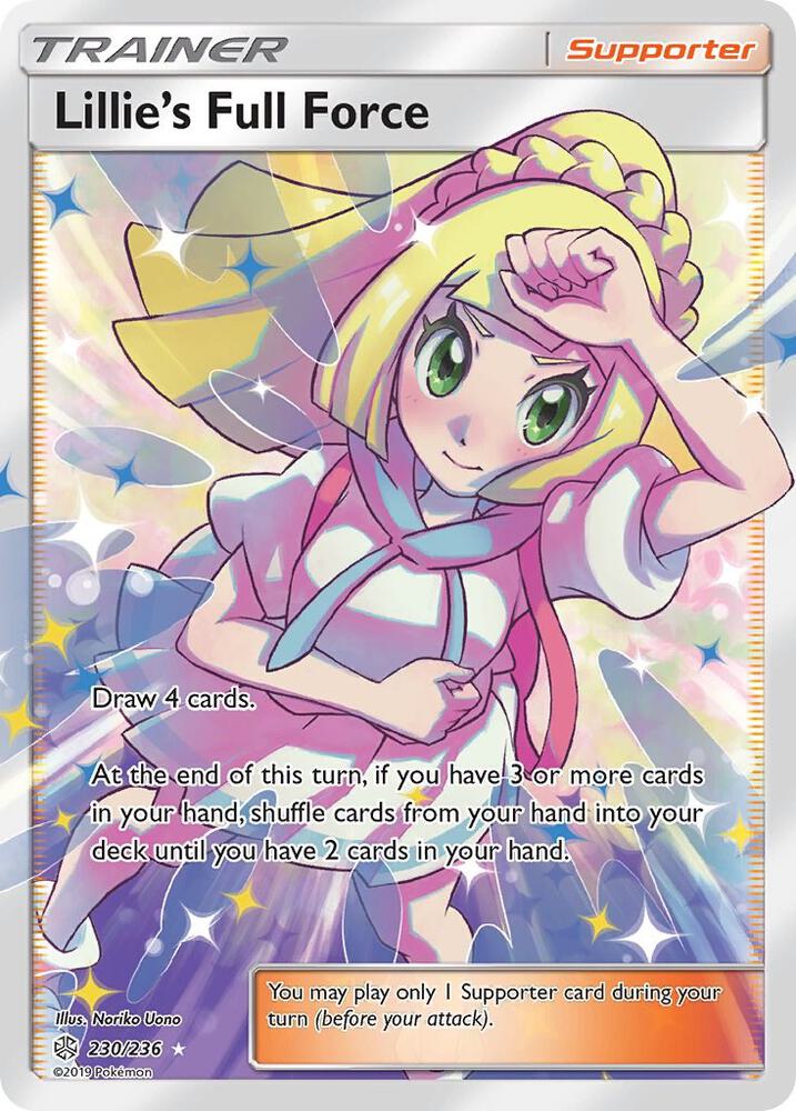 2019 Pokemon SM - Cosmic Eclipse 230/236 Lillie's Full Force Full Art 