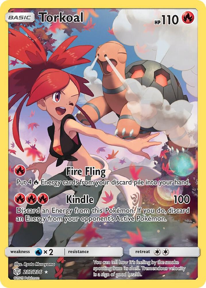2019 Pokemon SM - Cosmic Eclipse 237/236 Torkoal (Secret) Secret Rare