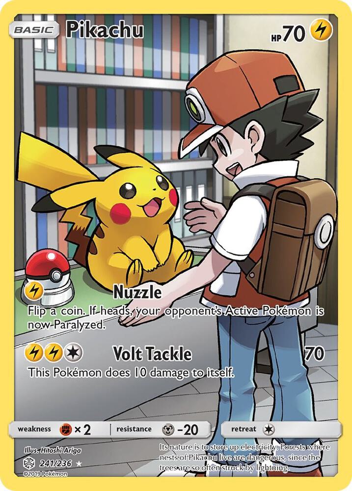 2019 Pokemon SM - Cosmic Eclipse 241/236 Pikachu (Secret) Secret Rare