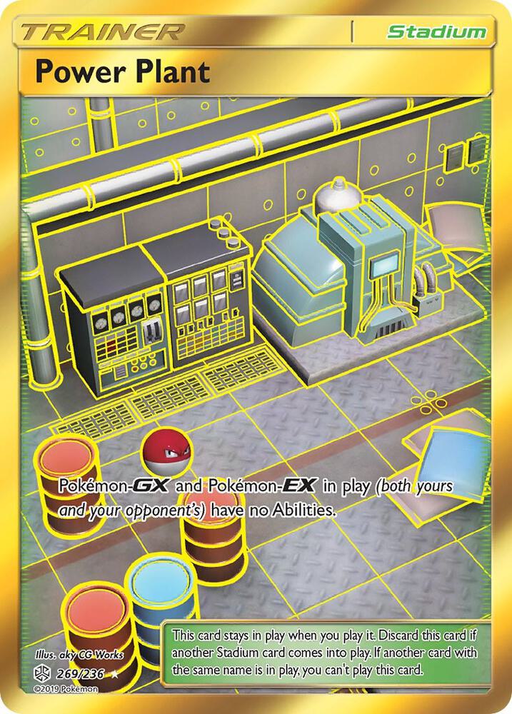 2019 Pokemon SM - Cosmic Eclipse 269/236 Power Plant (Secret) Secret Rare
