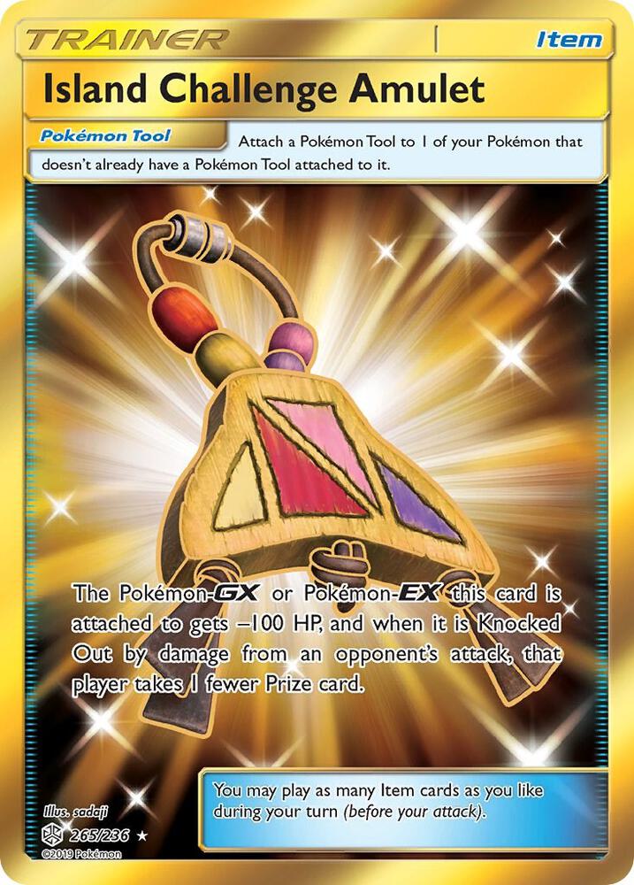2019 Pokemon SM - Cosmic Eclipse 265/236 Island Challenge Amulet Secret Rare