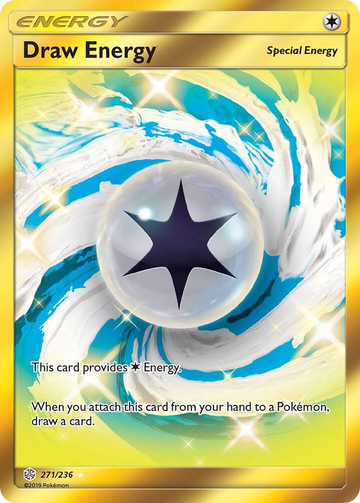 2019 Pokemon SM - Cosmic Eclipse 271/236 Draw Energy (Secret) Secret Rare