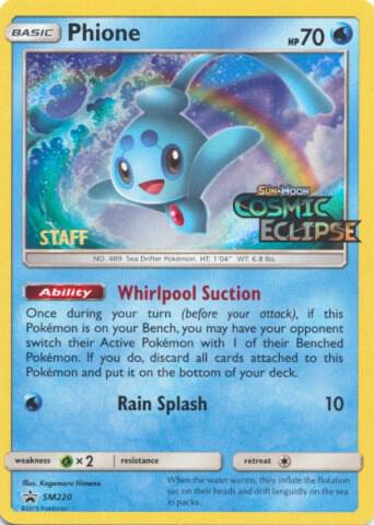 2016 Pokemon SM Promos SM220 Phione - SM220 (Prerelease) [Staff] Promo