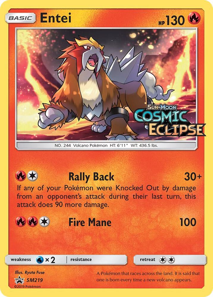 2016 Pokemon SM Promos SM219 Entei - SM219 (Prerelease) Promo