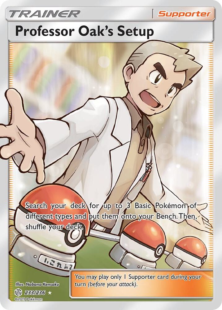2019 Pokemon SM - Cosmic Eclipse 233/236 Professor Oak's Setup Full Art
