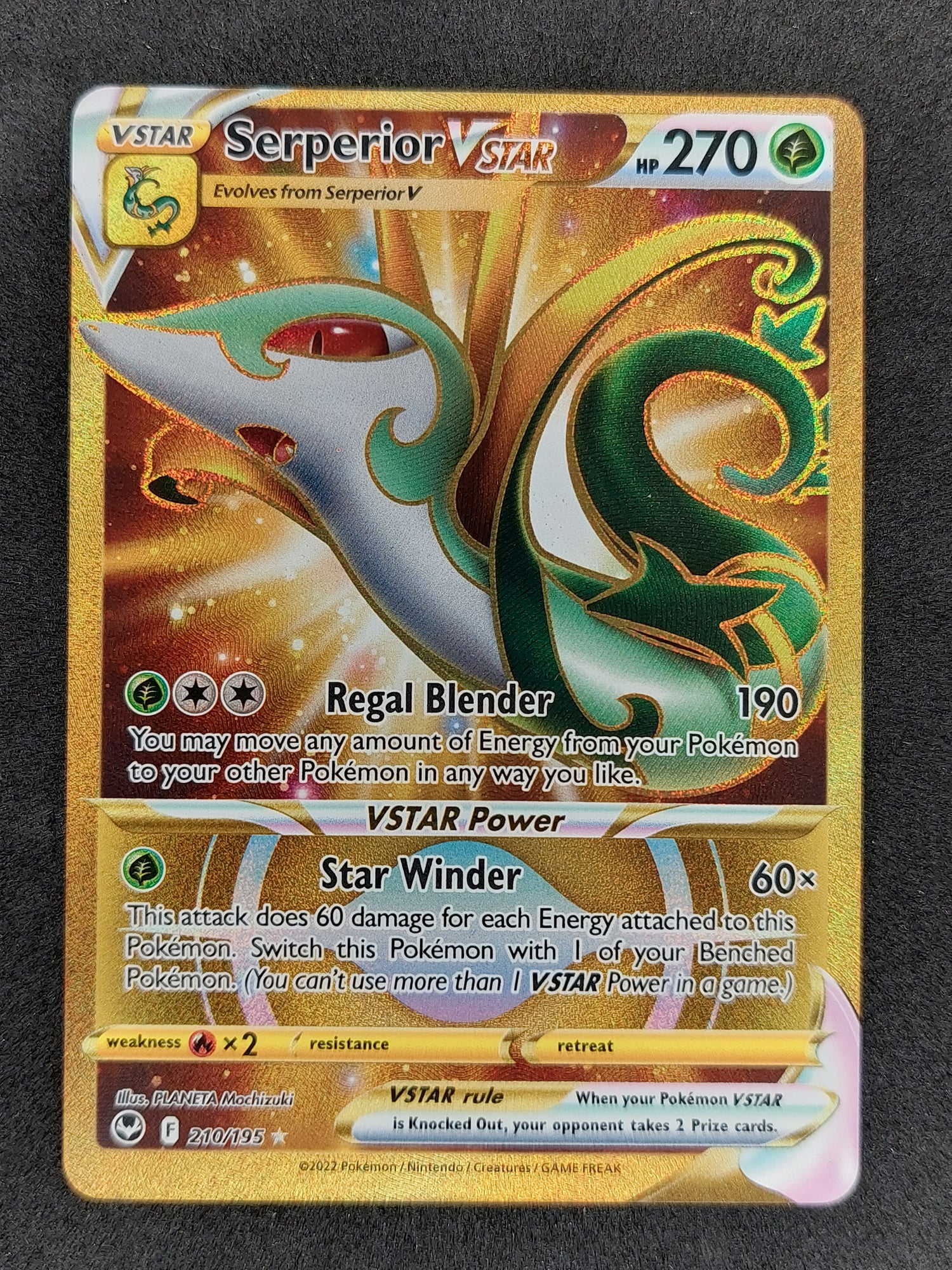 Carta Pokmon Serperior Vstar  Silver Tempest  Full Art  Secreta Dorada   Coleccionable