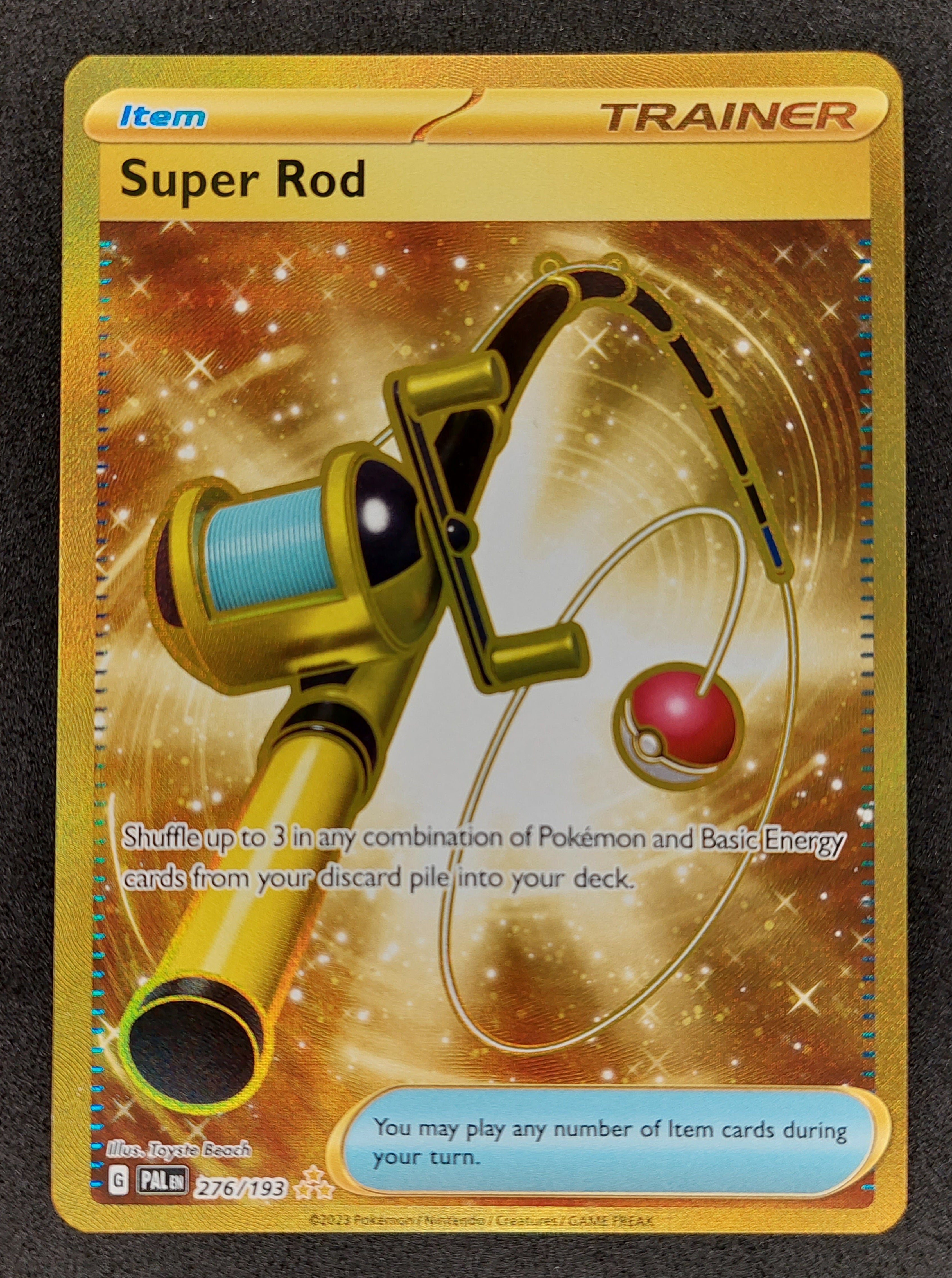 2023 Pokemon Paldea Evolved 276/193 Gold Super Rod Secret Rare