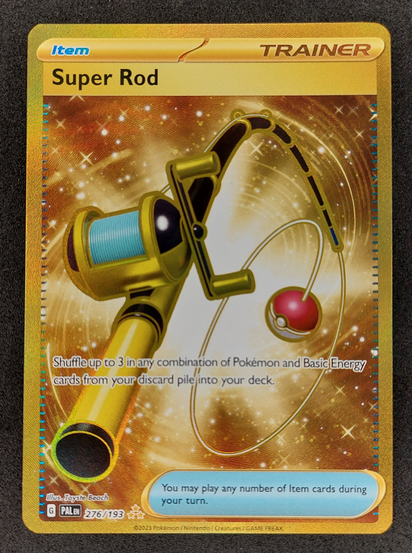 2023 Pokemon Paldea Evolved Gold Super Rod Secret Rare 276/193