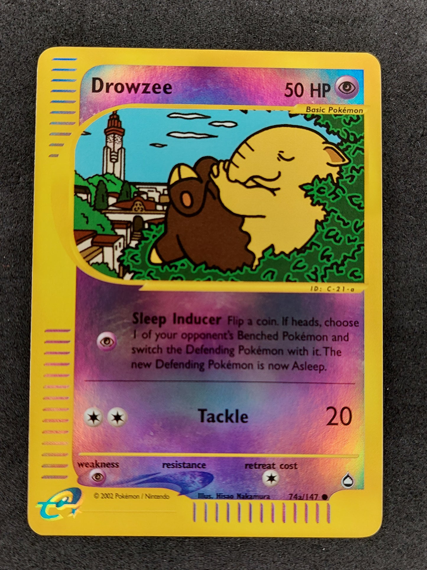 2003 Pokemon Aquapolis 74a/147 Drowzee Reverse Holo